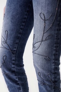 FAITH PUSH IN JEANS WITH BEADS