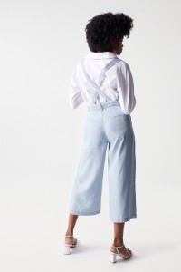 BLEACHED CULOTTE LIGHTDENIM JUMPSUIT