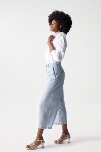 BLEACHED CULOTTE LIGHTDENIM JUMPSUIT