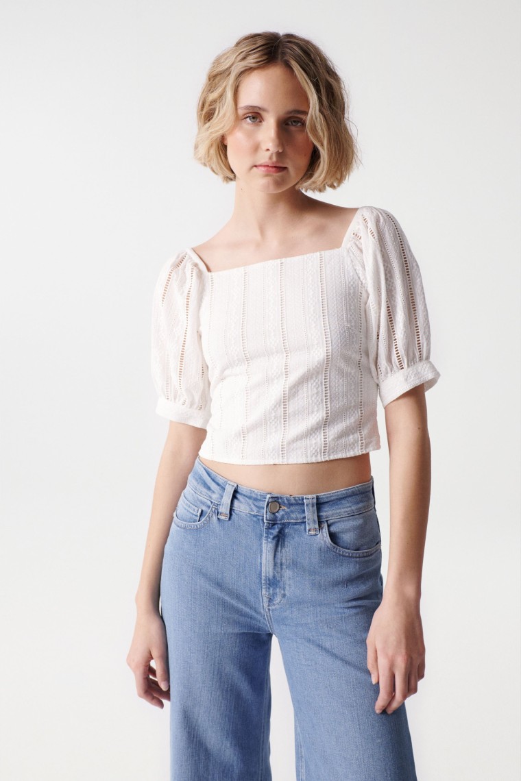 EMBROIDERED TOP