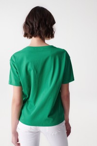 T-SHIRT WITH CROCHET POCKET