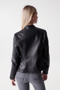 SLIM LEATHER EFFECT JACKET