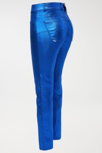 DESTINY PUSH UP TROUSERS WITH BLUE COATING MADALENA ABECASIS