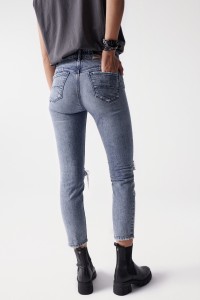 JEANS DESTINY PUSH UP COM ROTOS MADALENA ABECASIS