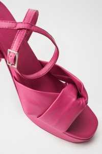 PINK, HIGH-HEELED SANDALS