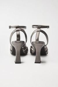 MOUSE GREY, HIGH-HEELED SANDALS