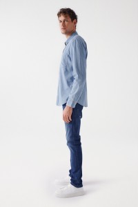 CHEMISE EN DENIM COUPE DROITE