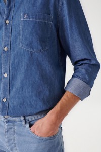 CHEMISE EN DENIM COUPE DROITE