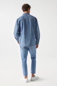 REGULAR DENIM-HEMDJACKE