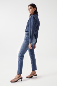 FAITH PUSH IN JEANS WITH RIPS