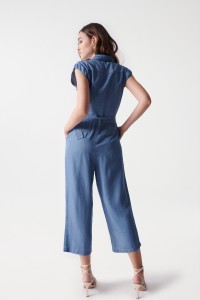 LIGHTDENIM JUMPSUIT WITH BELT