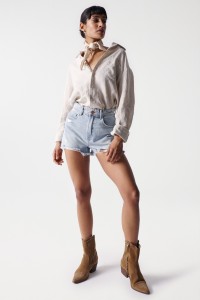 JEANS-SHORTS, TRUE, BLAU