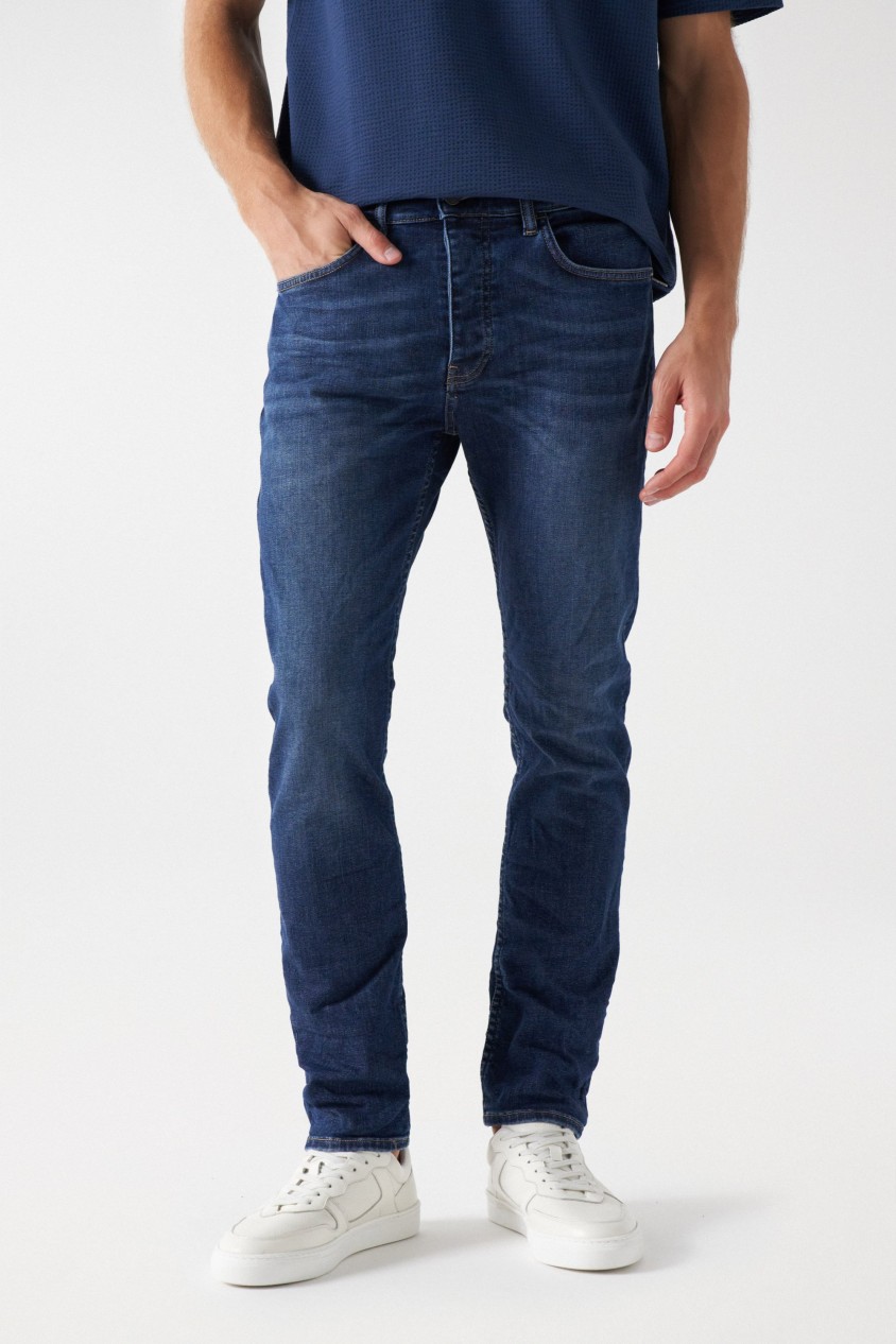 JEANS SLIM LAVAGEM ESCURA