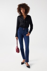 JEANS SECRET PUSH IN LAVAGEM ESCURA