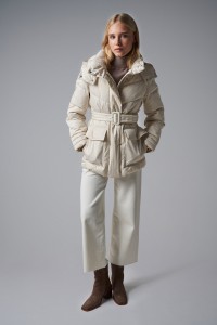 PUFFER JACKET WITH BELT