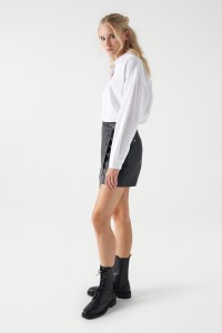 JUPE-SHORT EFFET CUIR