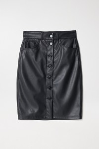 LEATHER EFFECT SKIRT