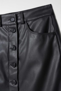 LEATHER EFFECT SKIRT