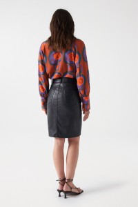 LEATHER EFFECT SKIRT