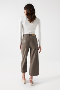 LEATHER EFFECT TRUE MARINE TROUSERS