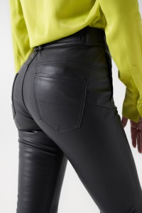 LEATHER EFFECT FAITH PUSH IN TROUSERS