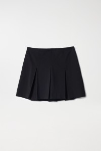 PLEATED FABRIC SKORT