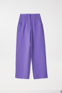 STRAIGHT FABRIC TROUSERS