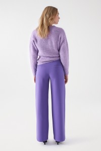 STRAIGHT FABRIC TROUSERS