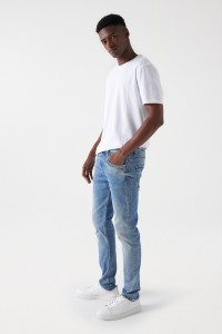 SLIM-JEANS MIT VERZIERUNGEN