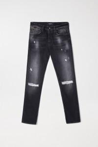 SLIM-JEANS IM DESTROYED-LOOK