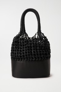 BOLSO DE PIEL CON EFECTO TRENZADO