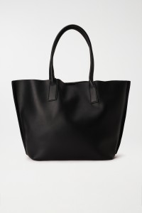 LEATHER EFFECT TOTE BAG