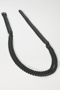 LEATHER BELT WITH CHAIN DETAIL