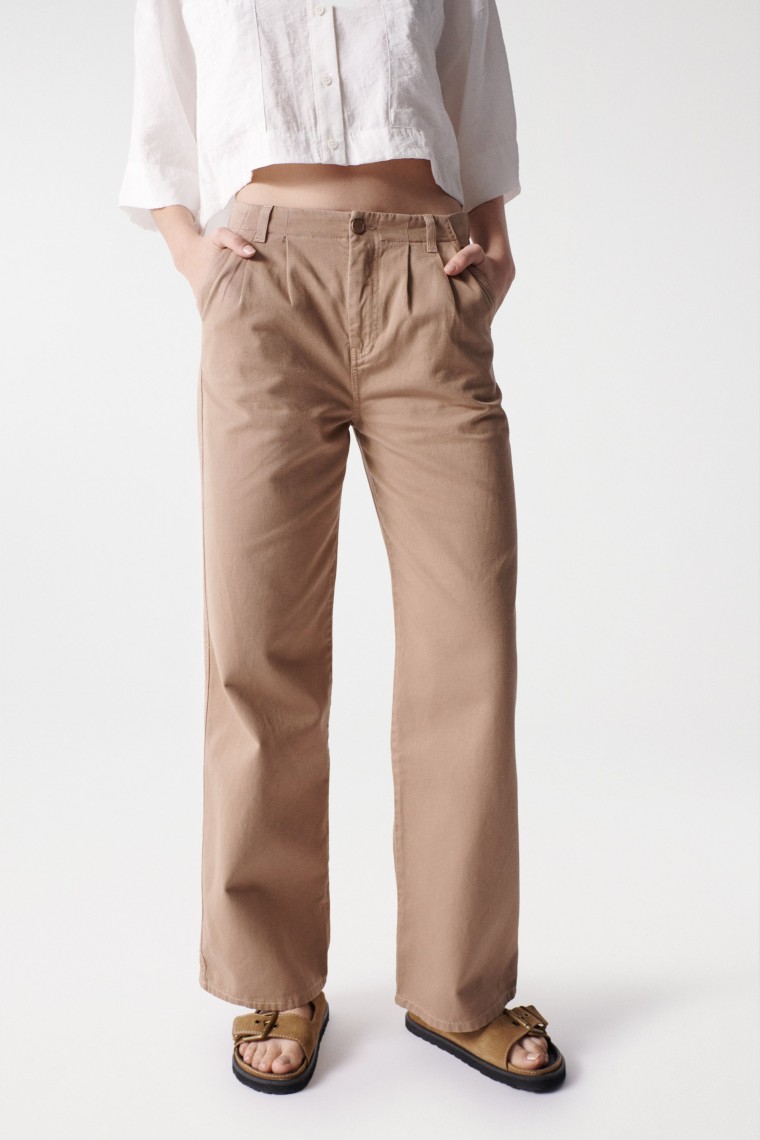 PANTALON CHINO BEIGE JAMBE STRAIGHT