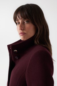 MANTEAU GRACE EN TISSU AVEC CEINTURE