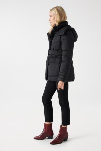 PUFFER JACKET WITH BELT