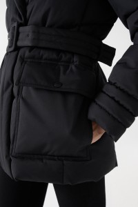 PUFFER JACKET WITH BELT