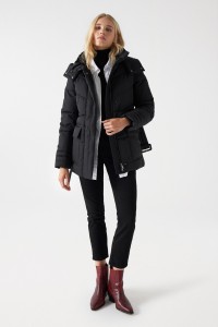 PUFFER JACKET WITH BELT