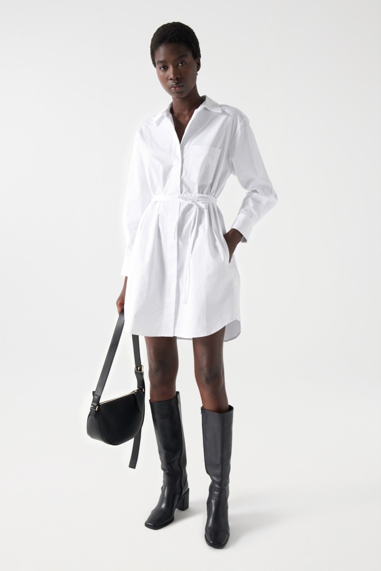 BELTED SHIRT DRESS