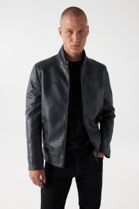 BLOUSON EFFET CUIR