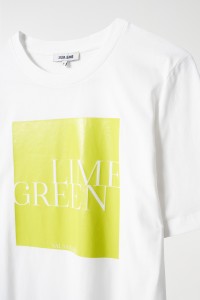 T-SHIRT IMPRIM VERT CITRON