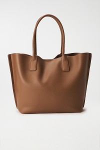 LEATHER EFFECT TOTE BAG