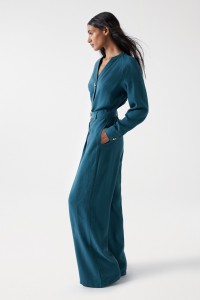 JUMPSUIT WITH BELT AND BUTTON DETAIL