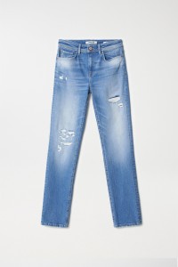 TRUE-JEANS MIT RISSEN