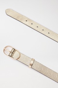 CROCODILE EFFECT LEATHER BELT