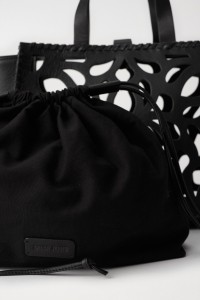 PERFORATED LEATHER TOTE BAG