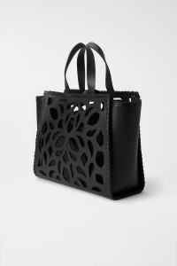 PERFORATED LEATHER TOTE BAG