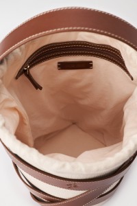 HANDBAG WITH LEATHER DETAILS