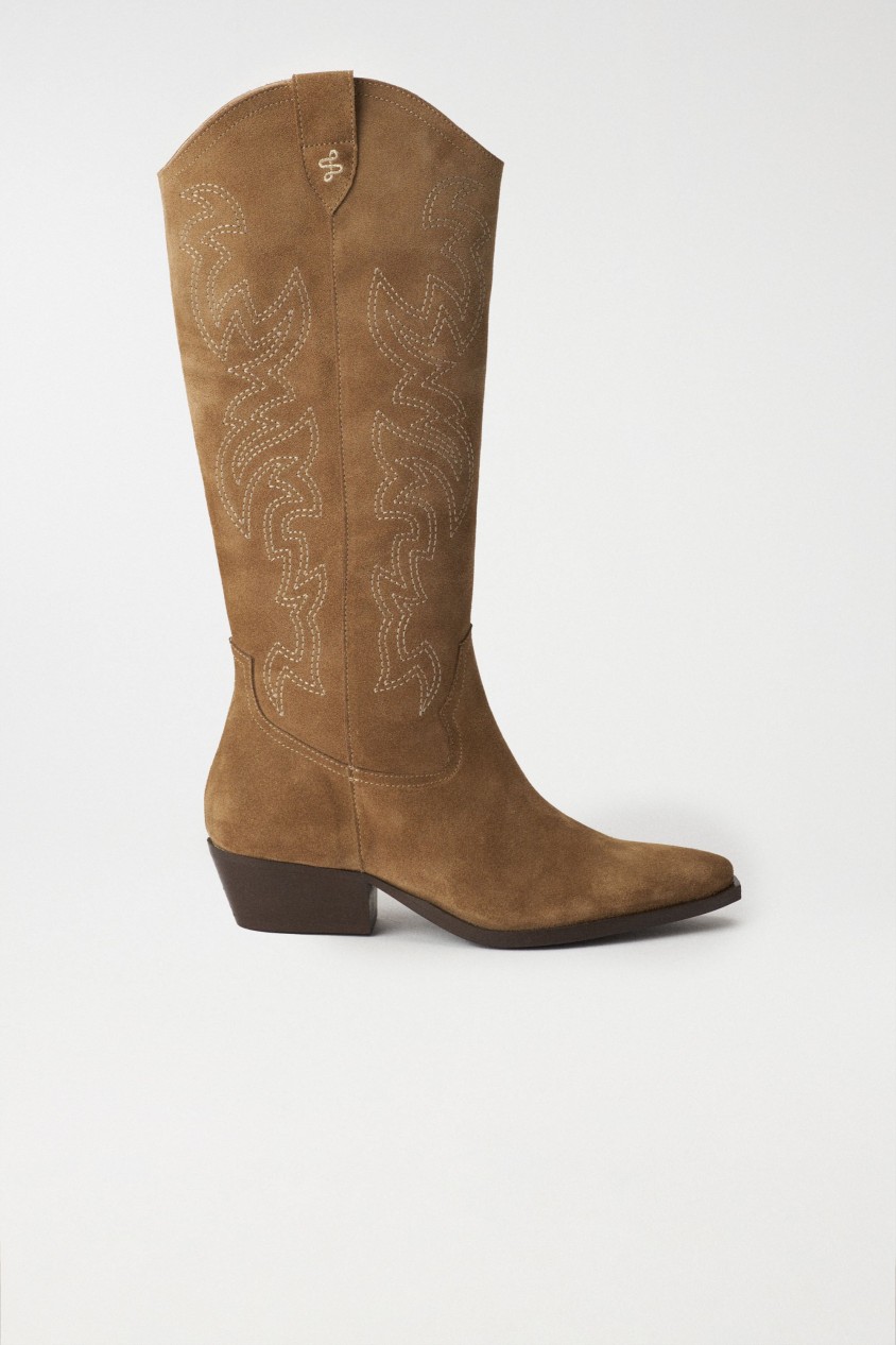 BOTTES COWBOY AVEC BRODERIE EN CUIR