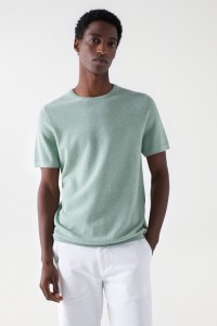 PLAIN KNITTED T-SHIRT